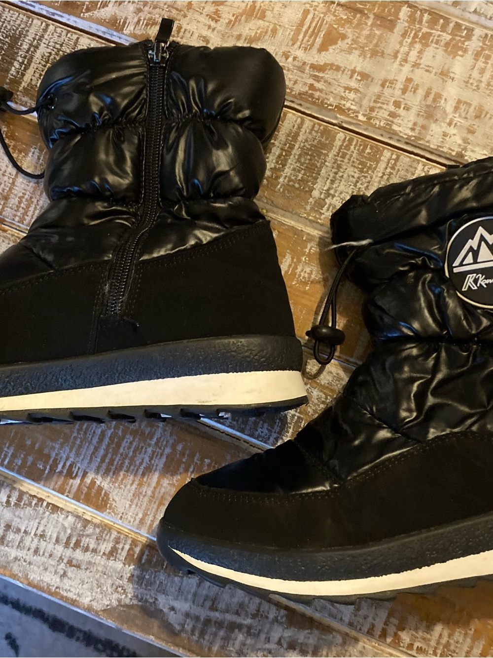 Kids Black Winter Snow Boots